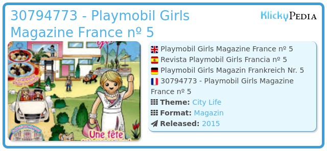 Playmobil 30794773 - Playmobil Girls Magazine France nº 5