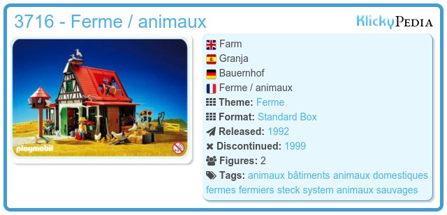 Playmobil vintage de 1988 Ref 3731 boite scellé - Label Emmaüs