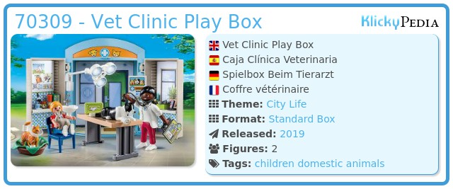 Playmobil 70309 - Vet Clinic Play Box