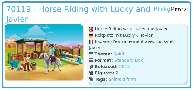 Playmobil 70119 - Horse Riding with Lucky and Javier