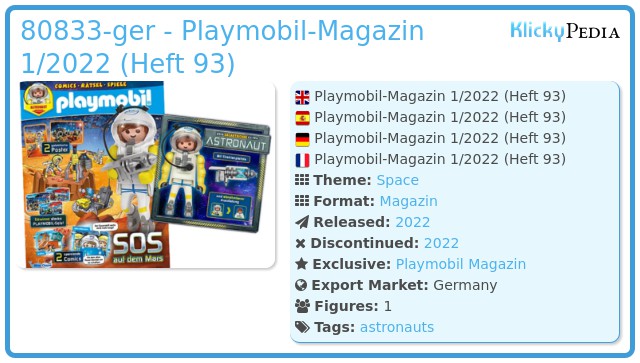 Playmobil 80833-ger - Playmobil-Magazin 1/2022 (Heft 94)