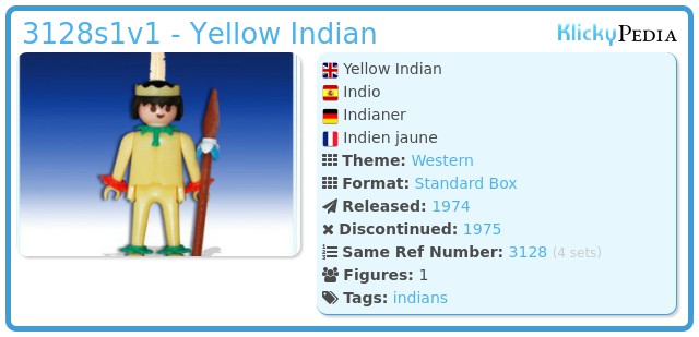 Playmobil 3128s1v1 - Yellow Indian
