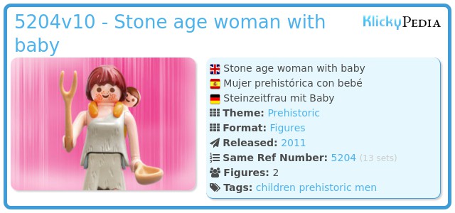 Playmobil 5204v10 - Stone age woman with baby