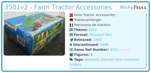 Playmobil 3501v2 - Farm Tractor Accessories