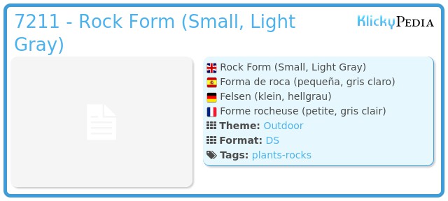 Playmobil 7211 - Rock Form (Small, Light Gray)