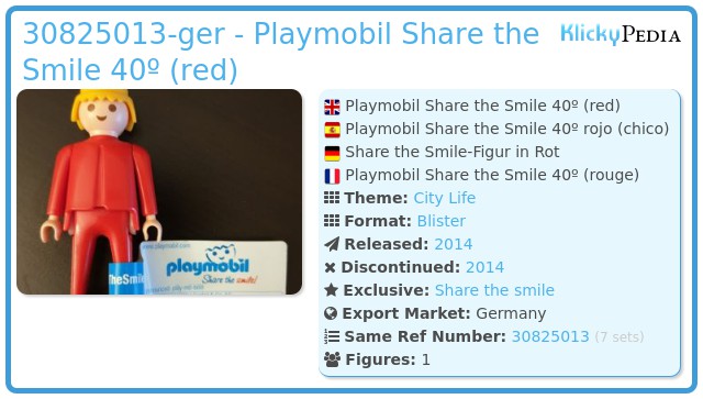 Playmobil 30825013-ger - Playmobil Share the Smile 40º (red)