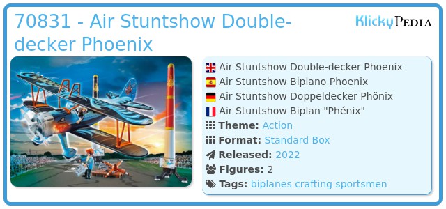 Playmobil 70831 - Air Stuntshow Double-decker Phoenix