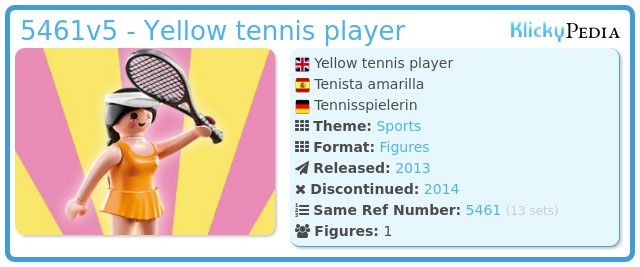 Playmobil 5461v5 - Yellow tennis player