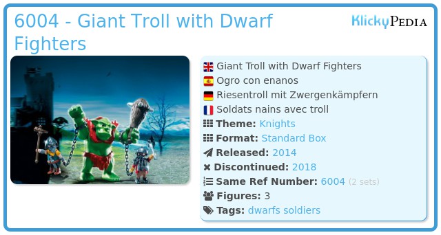 Playmobil 6004 - Giant Troll with Dwarf Fighters