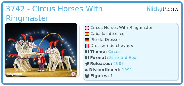 Playmobil 3742 - Circus Horses With Ringmaster