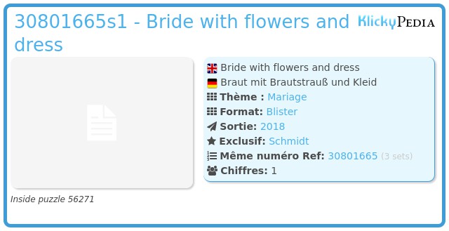 Playmobil 30801665s1 - Bride with flowers and dress