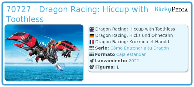 Playmobil 70727 - Dragon Racing: Hiccup with Toothless