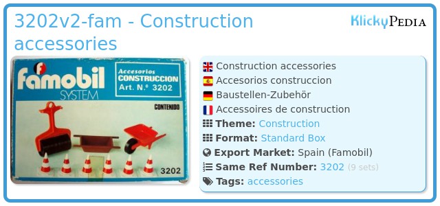Playmobil 3202v2-fam - Construction accessories