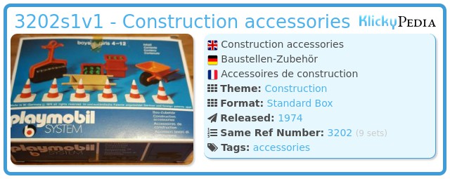 Playmobil 3202s1v1 - Construction accessories