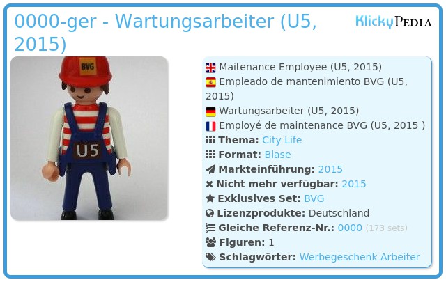 Playmobil 0000-ger - Wartungsarbeiter (U5, 2015)