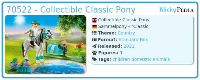 Playmobil 70522 - Collectible Classic Pony