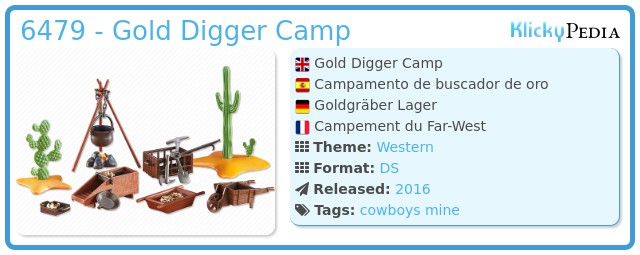 Playmobil 6479 - Gold Digger Camp