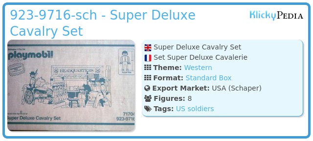 Playmobil 923-9716-sch - Super Deluxe Cavalry Set