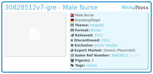 Playmobil 30828512v7-gre - Male Nurse