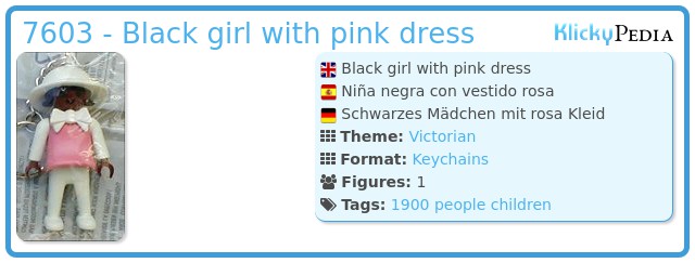Playmobil 7603 - Black girl with pink dress