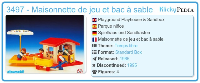 Playmobil 3497 Aire De Jeux Enfants - Boîte Vintage NEUVE Jamais Ouverte 1985