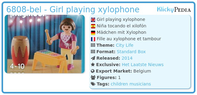 Playmobil 6808-bel - Girl playing xylophone