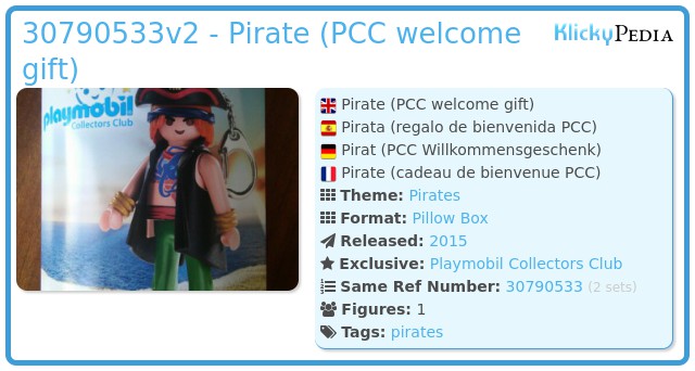 Playmobil 30790533v2 - Pirate (PCC welcome gift)