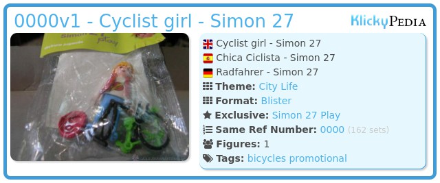 Playmobil 0000v1 - Cyclist girl - Simon 27