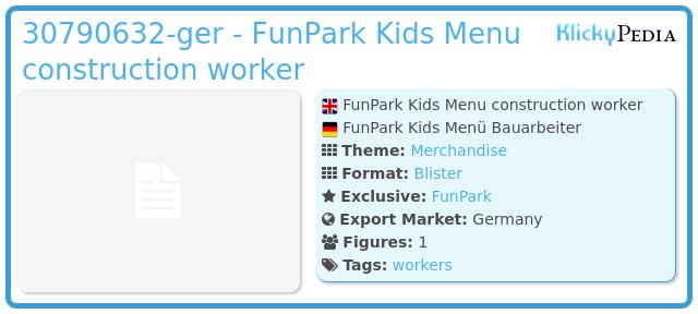 Playmobil 30790632-ger - FunPark Kids Menu construction worker