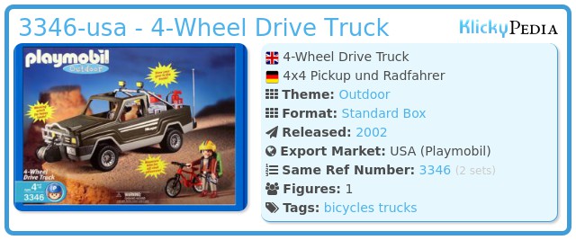 Playmobil 3346-usa - 4-Wheel Drive Truck