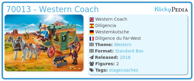 Playmobil 70013 - Western Coach