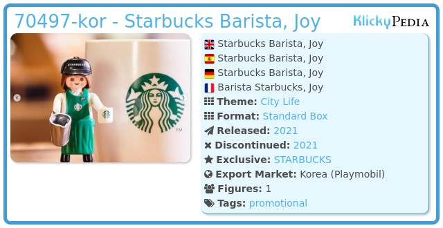 Playmobil 70497-kor - Starbucks Barista, Joy