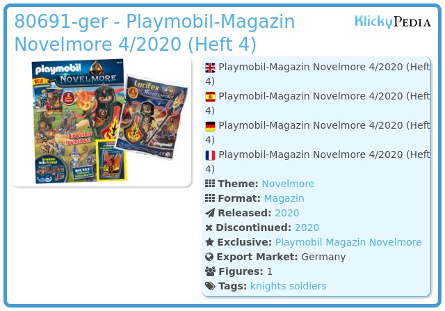 Playmobil 80691-ger - Playmobil-Magazin Novelmore 4/2020 (Heft 4)