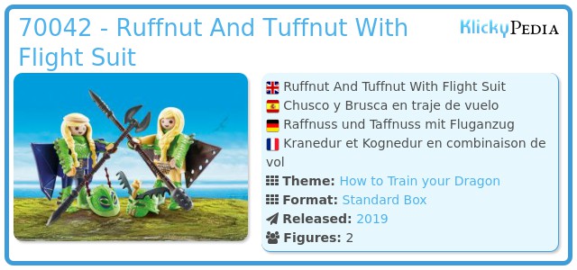 Playmobil 70042 - Ruffnut And Tuffnut With Flight Suit