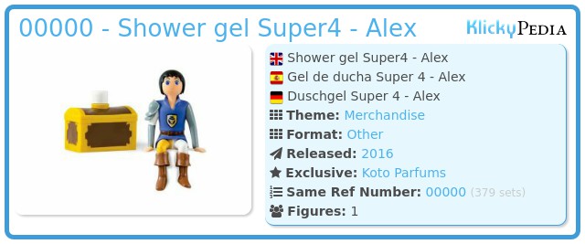 Playmobil 00000 - Shower gel Super4 - Alex