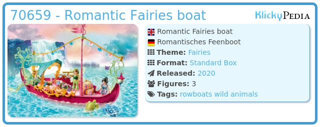 Playmobil 70659 - Romantic Fairies boat