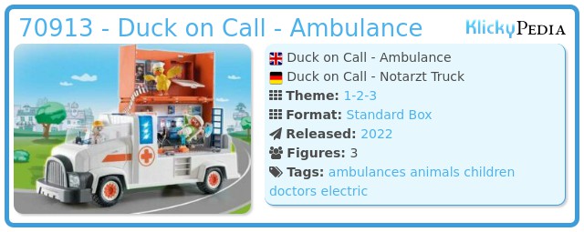 Playmobil 70913 - Duck on Call - Ambulance