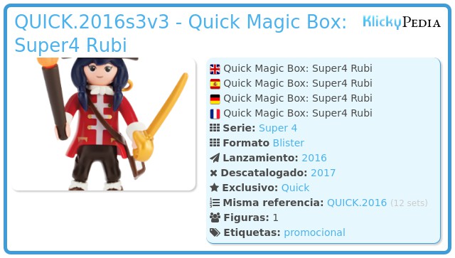 Playmobil QUICK.2016s3v3 - Quick Magic Box: Super4 Rubi