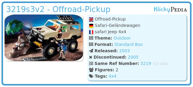 Playmobil 3219s3v2 - Offroad-Pickup