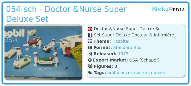 Playmobil 054-sch - Doctor &Nurse Super Deluxe Set