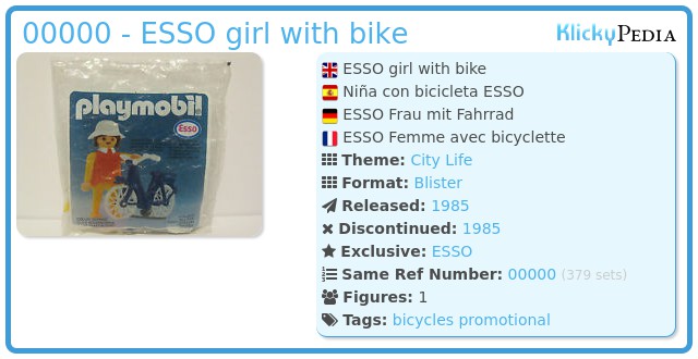Playmobil 0000 - ESSO girl with bike