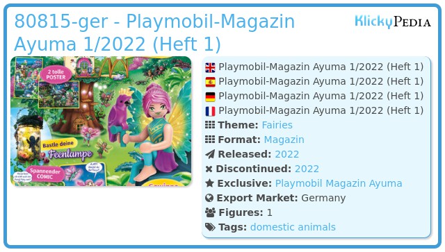 Playmobil 80815-ger - Playmobil-Magazin Ayuma 1/2022 (Heft 1)