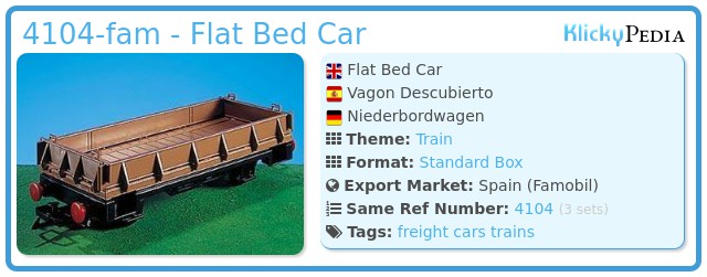 Playmobil 4104-fam - Flat Bed Car