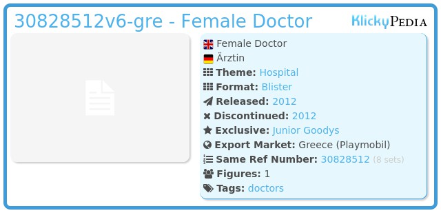Playmobil 30828512v6-gre - Female Doctor