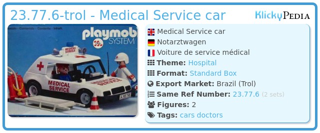 Playmobil 23.77.6-trol - Medical Service car