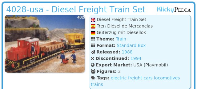 Playmobil 4028-usa - Diesel Freight Train Set