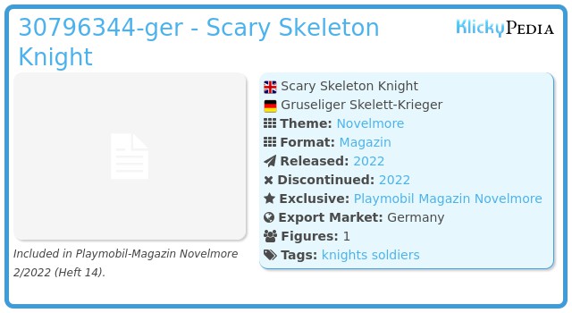 Playmobil 30796344-ger - Scary Skeleton Knight
