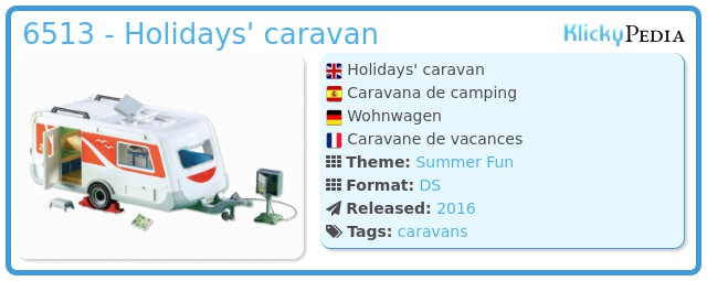 Playmobil 6513 - Holidays' caravan