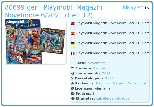 Playmobil 00000-ger - Playmobil-Magazin Novelmore 6/2021 (Heft 12)