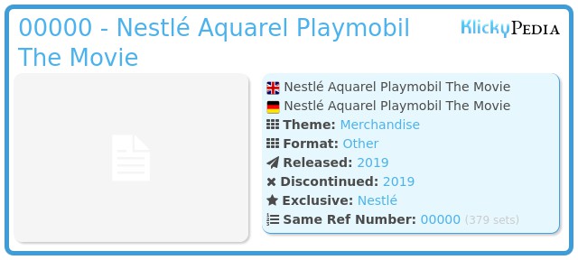 Playmobil 00000 - Nestlé Aquarel Playmobil The Movie
